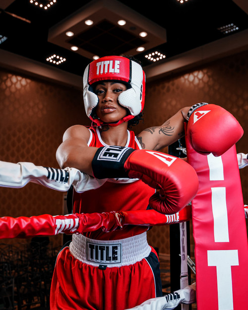 TITLE Boxing Aerovent Elite USA Boxing Competition Headgear – With Cheeks