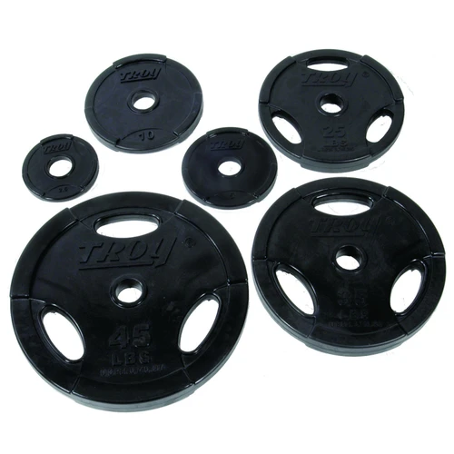 Troy QEZ Quiet Iron Olympic Grip Plates 2.5 - 45 lbs