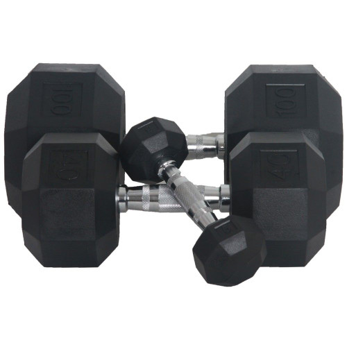 Fitness First Rubber Hex Dumbbell Sets