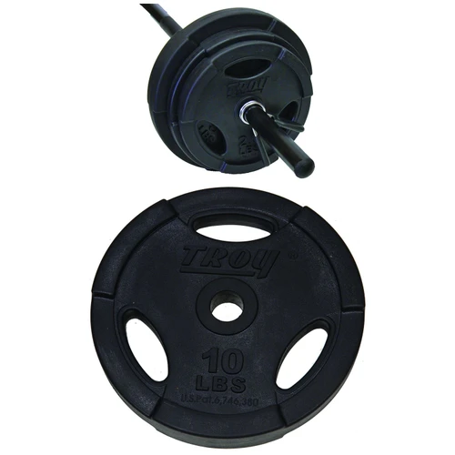 Troy Lite Quiet Iron Rubber Encased Standard Grip Weights 2.5 - 10 lbs