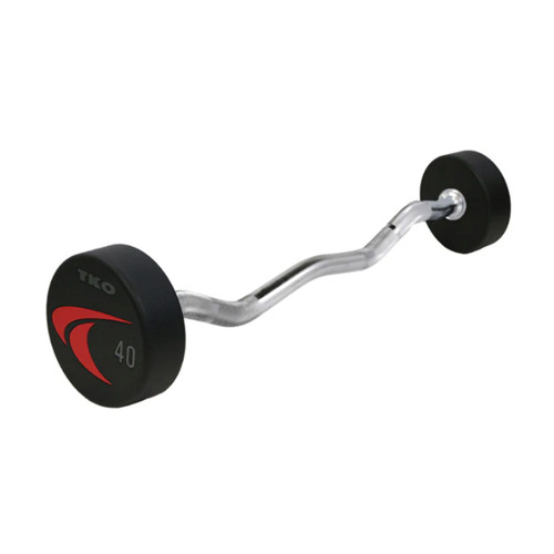 TKO 20-110 lbs Urethane Curl Barbell Set