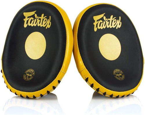 Fairtex FMV15 Cuved Muay Thai Boxing Focus Punch Mitts Black/Red