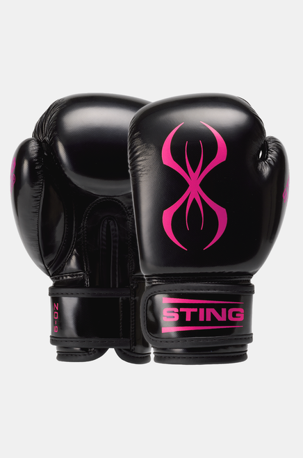 Sting Arma Junior Boxing Gloves - Black/Pink