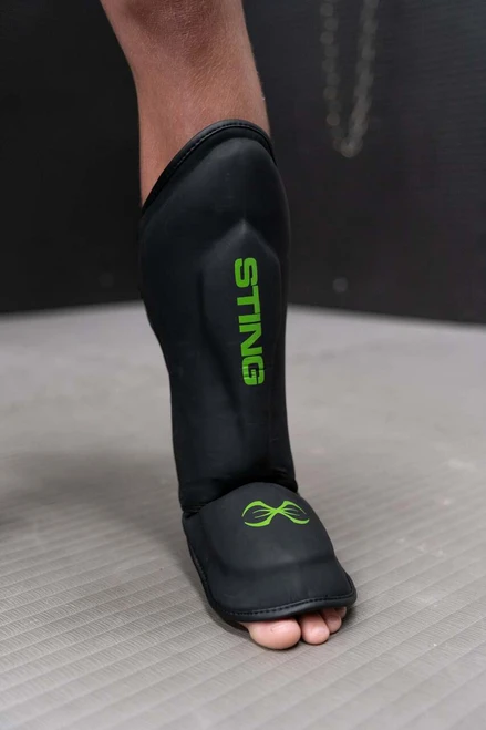 Sting Python Junior MMA Shin & Foot Protector - Black/Green