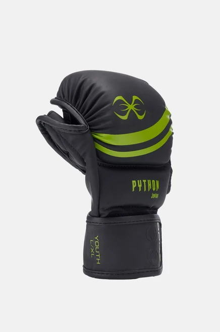 Sting Python Junior MMA Sparring Gloves - Black/Green