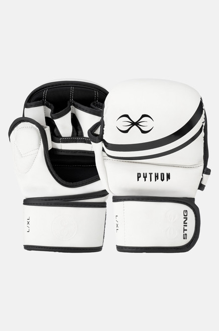 Sting Python MMA Sparring Gloves - White/Black