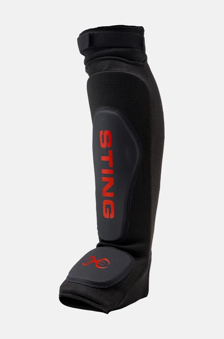 Sting Armaplus Slip On EVA Shin & Foot Protector - Black/Red