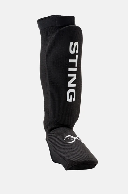 Sting Armalite Slip On Shin & Foot Protector - Black/White