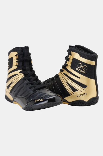 Sting Viper X Boxing Shoes - Black/Gold