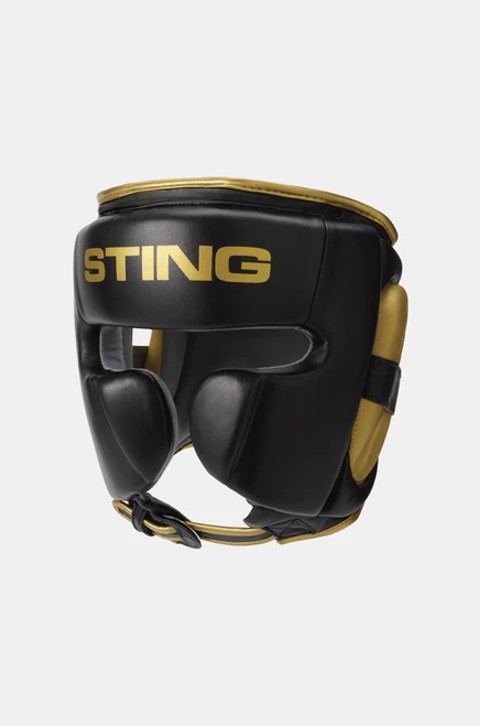 Sting Viper X Gel Full Face Head Guard - Black/Gold