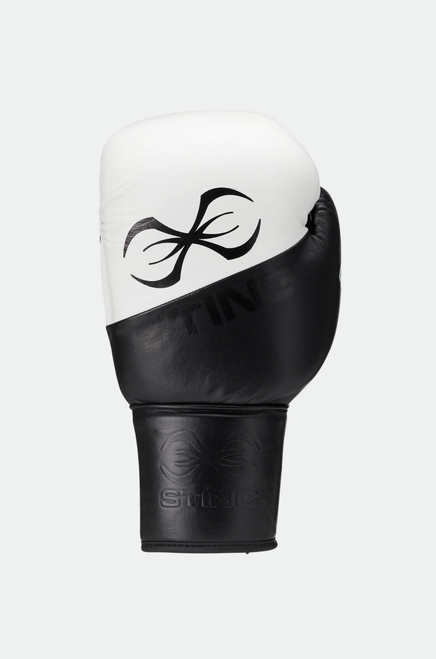 Sting Orion Lace Up Boxing Gloves - Black/White