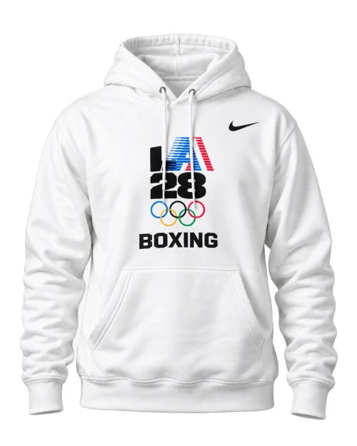 Nike Men's Boxing LA28 Cotton Club Fleece Hoodie - White