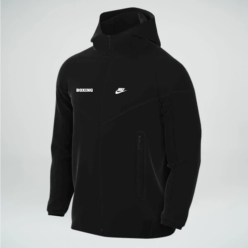 Nike Men's Boxing Team Tech Fleece Windrunner Hoodie Full-Zip - Black