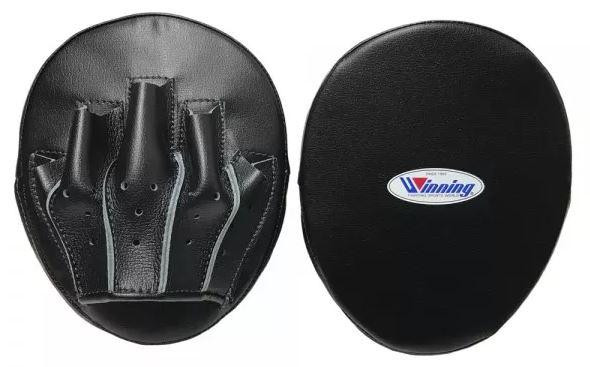 WINNING OVAL CURVED PUNCH MITTS - BLACK - PRO FIGHT SHOP