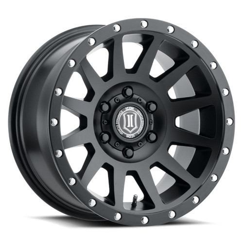 Main image for ICON Compression 17x8.5 5x5 -6mm Offset 4.5in BS 71.5mm Bore Satin Black Wheel Main image for ICON Compression 17x8.5 5x5 -6mm Offset 4.5in BS 71.5mm Bore Satin Black Wheel