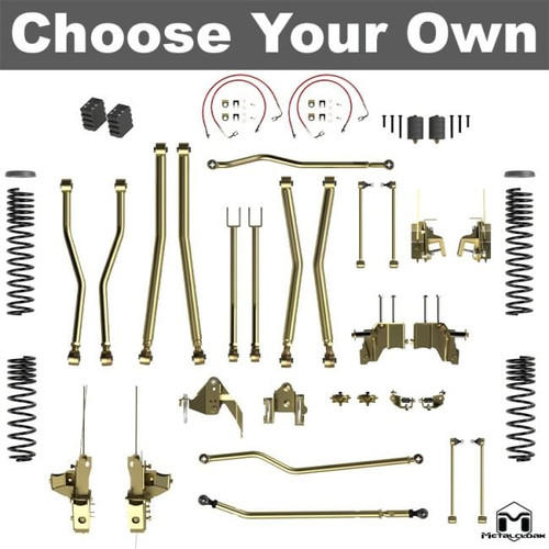 Jeep JK Wrangler 4.5" 4-Link, Bolt-On Long Arm Suspension & Lift Kit, Right Hand Drive