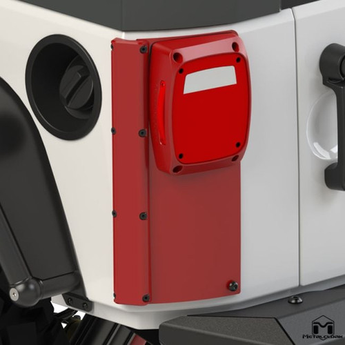 JK/JKU Wrangler Molded Housing, ExoCorner, Lo-Profile LED Taillights, Pair