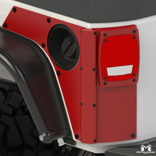 JK/JKU Wrangler Aluminum Housing, Rear ExoSkin & ExoCorner Kit, Pair