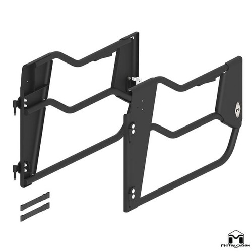 Aluminum Open Frame Tube Doors, JK, Front, Pair