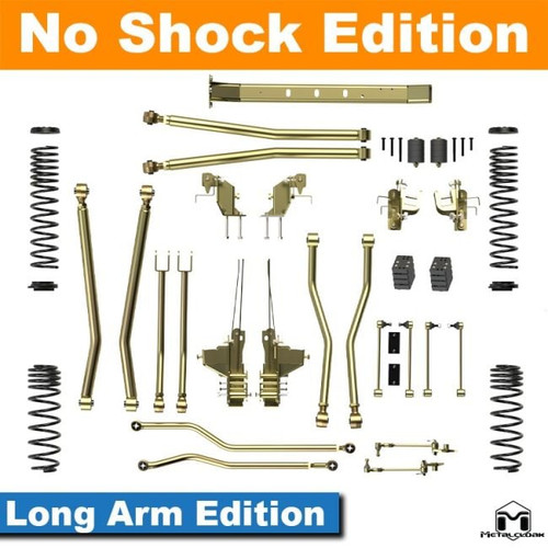 Jeep JL Wrangler 3.5" 4-Link, Bolt-On Long Arm Suspension & Lift Kit, 4-Door