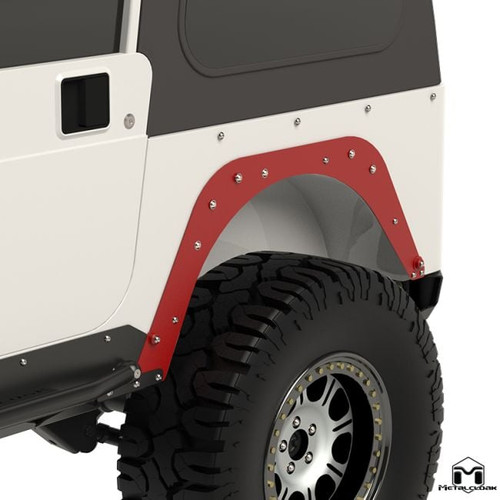 Rear Flare Mounting Plate, Pair, YJ Mod Cut