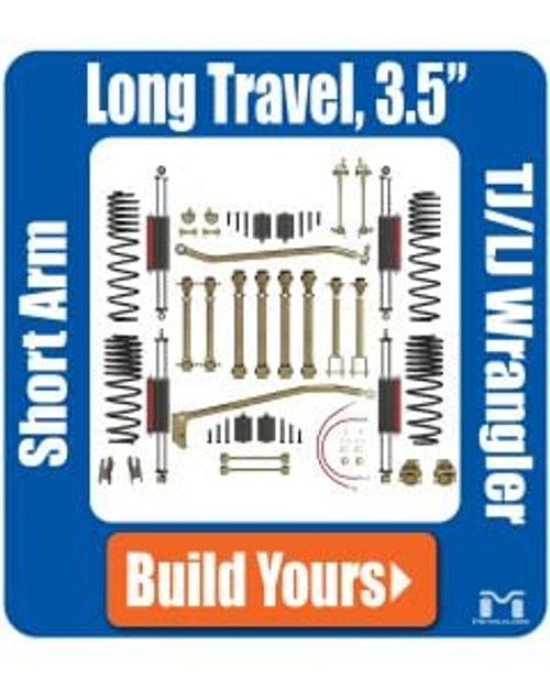 Jeep TJ/LJ Wrangler 3.5" Long Travel, Short Arm Suspension & Lift Kit