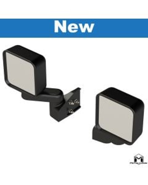 MetalCloak Open Frame Tube Door Mirror Kit, TJ/LJ Wrangler