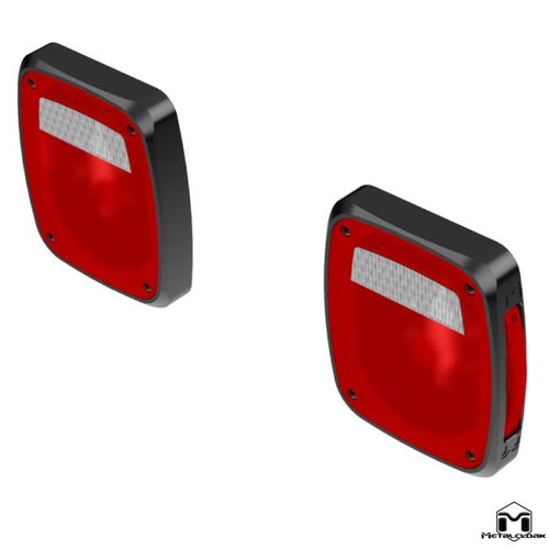 Billet Aluminum LED Replacement  Lo-Profile Taillights, Jeep CJ/YJ/TJ/LJ