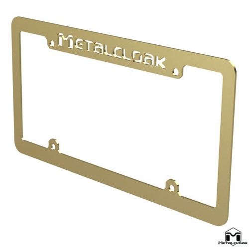 Metalcloak Gold Zinc Laser Cut License Plate Frame