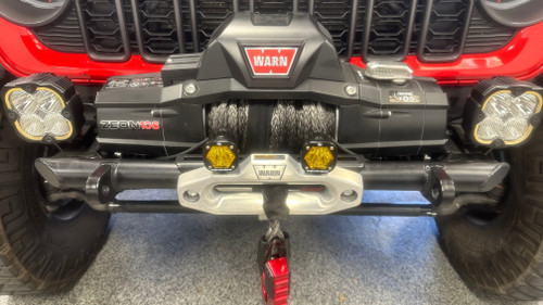 KSPEC Tube Bumper Front Fairlead Light Mounting Bracket.  Black KSPEC Tube Bumper Front Fairlead Light Mounting Bracket.  Black