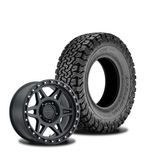 Method 312 17x8.5 Matte Black 5x5 | BFG 37x12.5 All Terrain KO2 | Mounted & Balanced