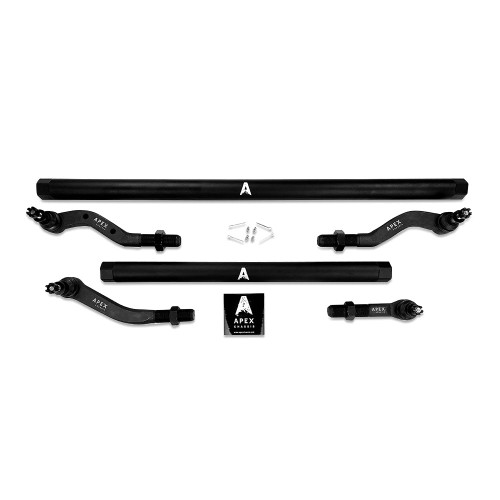 Main image for KIT120 - Jeep Wrangler JL & Gladiator JT - 2.5 Ton Tie Rod & Drag Link Assembly - Blk Aluminum