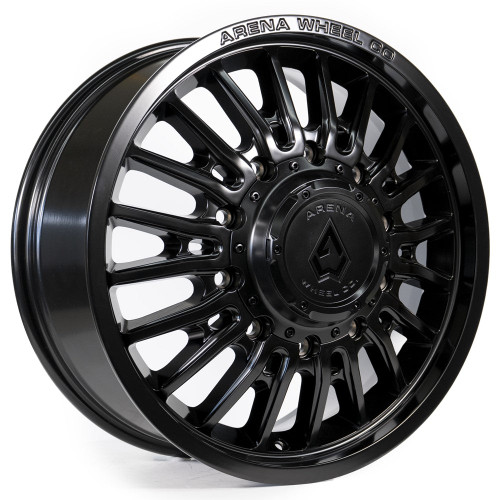 Main image for 22x8.25 Arena A113 Thunder Satin Black DUALLY FRONT Wheel 10x225 (105mm)