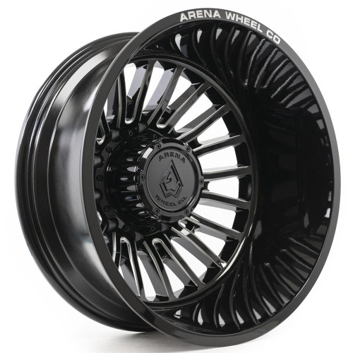 Main image for 22x8.25 Arena A113 Thunder Gloss Black Milled DUALLY REAR Wheel 10x225 (-202mm)