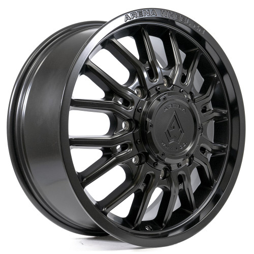 Main image for 20x8.25 Arena A113 Thunder Satin Black DUALLY FRONT Wheel 8x200 (105mm)