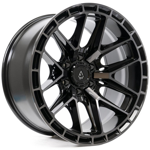 Main image for 20x10 Arena A114 Battle Gloss Black Machined DDT Face Lip Wheel 8x180 (-18mm)