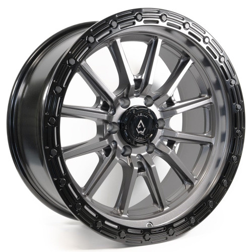 Main image for 17x9 Arena A106 Trek Glossy Gunmetal Center Glossy Black Lip Wheel 6x5.5 (-12mm)