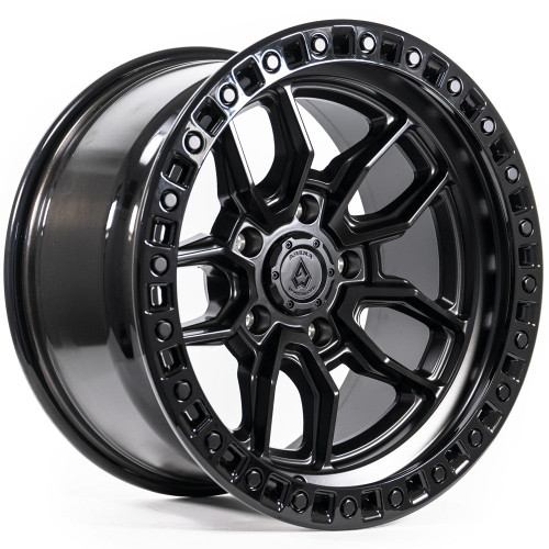 Main image for 17x9 Arena A109 Hustle Satin Black Center Glossy Black Lip Wheel 5x5 (0mm)