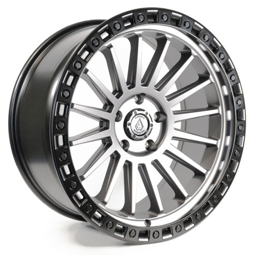 Main image for 20x9 Arena A101 Mesa Satin Gunmetal Center Satin Black Lip Wheel 5x5 (0mm)