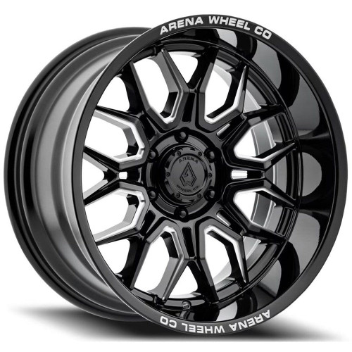 Main image for 20x10 Arena A117 Violator Gloss Black and Milled Wheel 8x170 (-18mm)