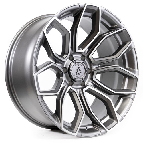 Main image for 22x10 Arena A116 Cobra Texture Gun Metal Machine Clear Coat Wheel 6x135 (15mm)