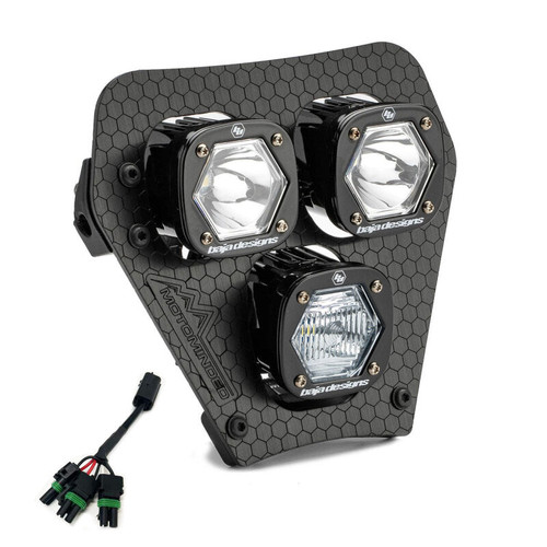 Main image for Baja Designs 24-25 KTM EXC-F Triple S1 Hydra (D/C) LED Headlight Kit w/ Hi-Low Harness - Clear