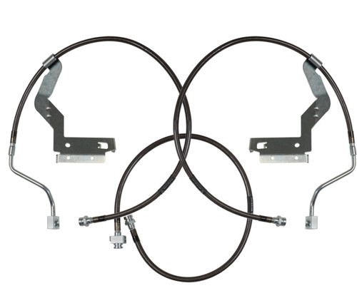 Main image for Carli 08-10 Ford F250/350 SD Hardware Braided Brake Lines 4.5in System