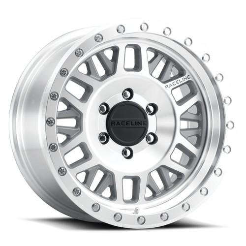 Main image for Raceline RT951M Ryno Machined 20x8.5in / 8x16.5.1 BP/-6mm Offset/130.81mm Bore - Machined Beadlock
