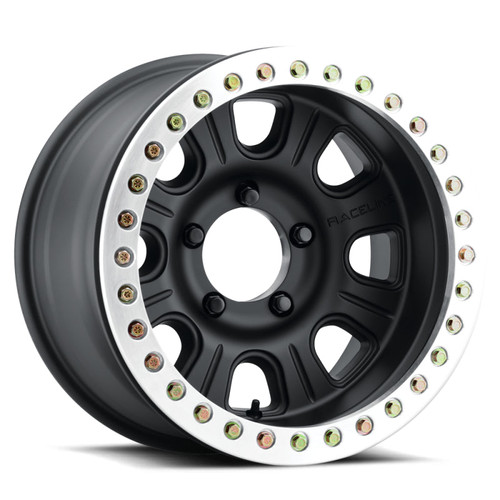 Main image for Raceline RT231 Monster 17x9.5in/8x165.1 BP/-32mm Offset/130.81mm Bore BLK & MACH Ring Beadlock Wheel
