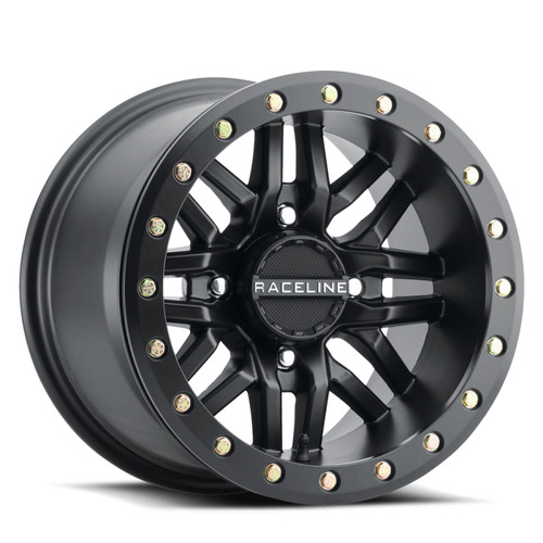 Main image for Raceline A91B Ryno 15x10in / 4x137 BP / 0mm Offset / 110.18mm Bore - Satin Black Beadlock Wheel