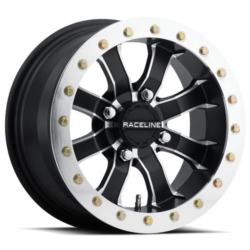 Main image for Raceline A71 Mamba 14x7in/4x156 BP/4+3 10mm Offset/132.5mm Bore - Blk & Machined Ring Beadlock Wheel Main image for Raceline A71 Mamba 14x7in/4x156 BP/4+3 10mm Offset/132.5mm Bore - Blk & Machined Ring Beadlock Wheel