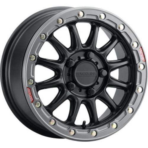 Main image for Raceline A14BG Alpha 15x10in/4x156 BP/10mm Offset/132.5mm Bore- Blk & Gunmetal Ring Beadlock Wheel