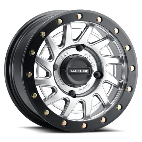 Main image for Raceline A12SB Squad 15x7in/4x156 BP/10mm Offset/132.5mm Bore - Silver & Black Ring Beadlock Wheel