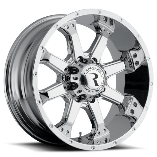 Main image for Raceline 991C Assault 18x9in / 5x139.7 BP / 20mm Offset / 106.5mm Bore - Chrome Wheel Main image for Raceline 991C Assault 18x9in / 5x139.7 BP / 20mm Offset / 106.5mm Bore - Chrome Wheel